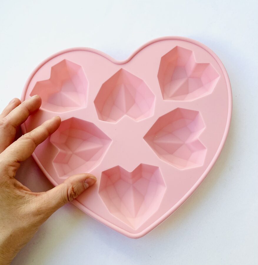 3D Heart Silicone Mold (6 cavities)