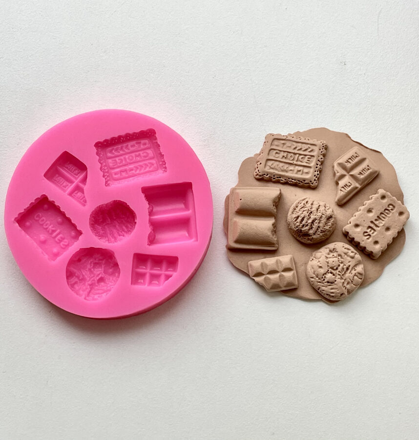 3D Cookie & Chocolate Silicone Mold (7 cavities)