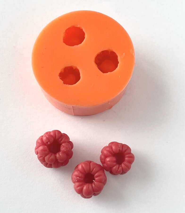 3D Raspberry Silicone Mold (3 cavities)