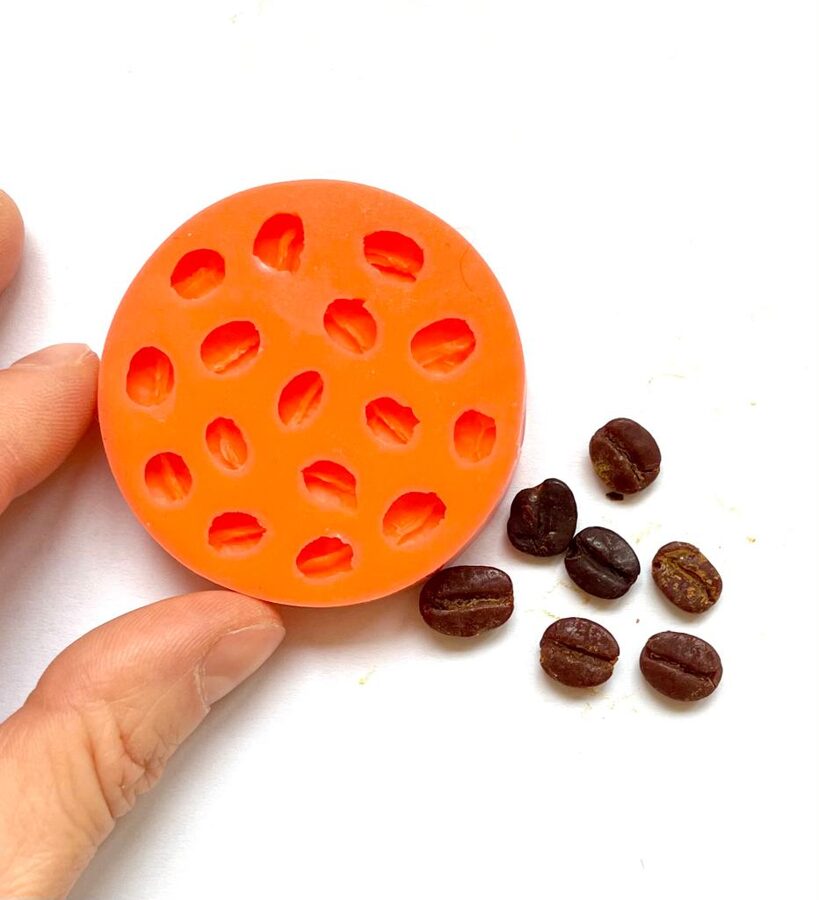 3D Coffee Beans Silicone Mold (16 cavities)