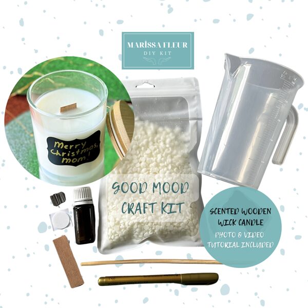 DIY KIT - Wooden Wick Scented Candle Making Kit