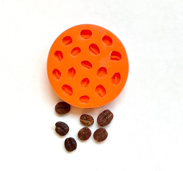 3D Coffee Beans Silicone Mold (16 cavities)